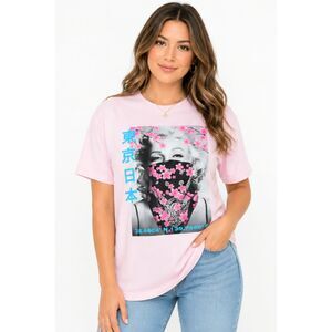 Marilyn Monroe Vintage Pink Graphic Tee L